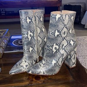 Snake skin boots